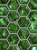 honeycomb green silver
